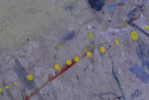 paint scattered on table top