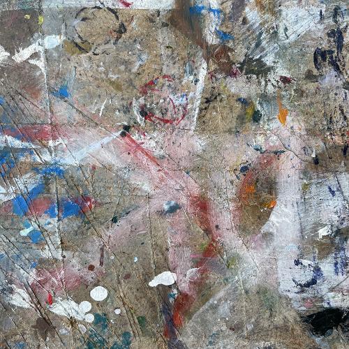 splattered paint on table top