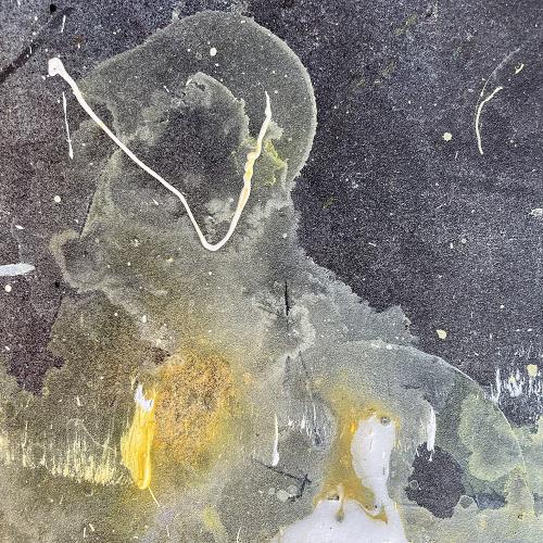 paint splatter on a tabletop